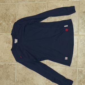 Ariat FR Size Small Navy Blue Long Sleeve Shirt